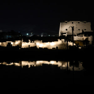 Lightshow au temple de Karnak à Louxor